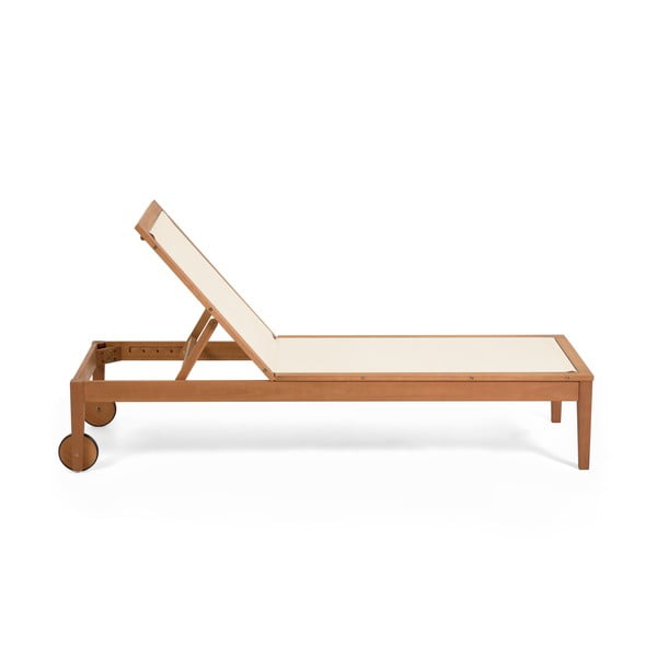 Béžové zahradní lehátko z eukalyptového dřeva Kave Home Caterin-image-2