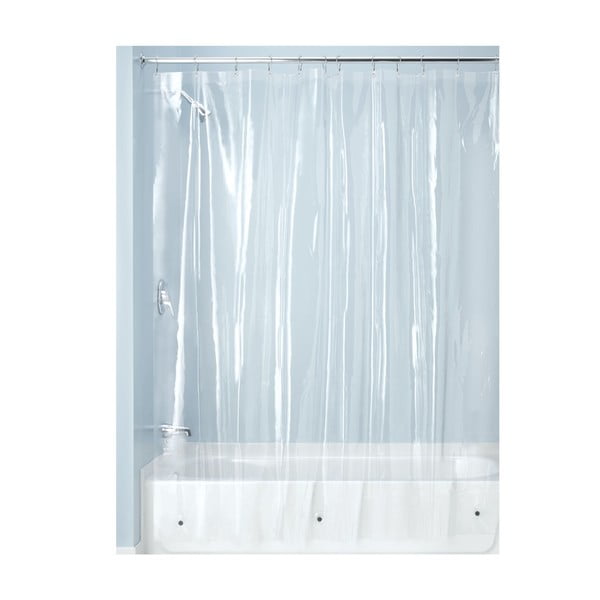 Průhledný sprchový závěs iDesign PEVA, 183 X 183 cm-image-2
