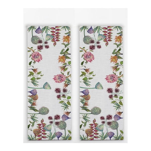 Sada 2 stolních běhounů s příměsí lnu Madre Selva Flores Salvajes-image-2