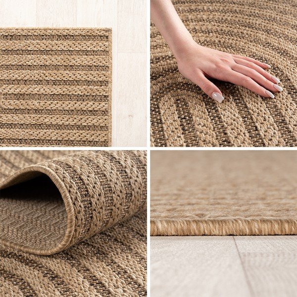 Hnědý kulatý vnitřní a venkovní koberec ø 160 cm Timber 1401 – Ayyildiz Carpets-image-4