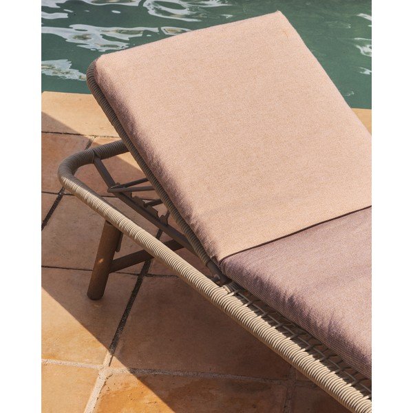 Béžový zahradní podsedák na lehátko 50x175 cm Maoni – Kave Home-image-1