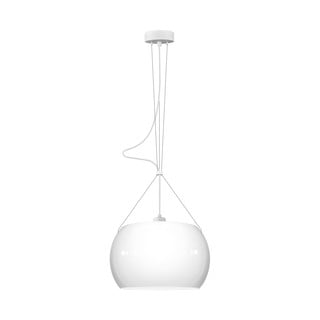 Bílé závěsné svítidlo Sotto Luce Momo Glossy, ⌀ 33 cm