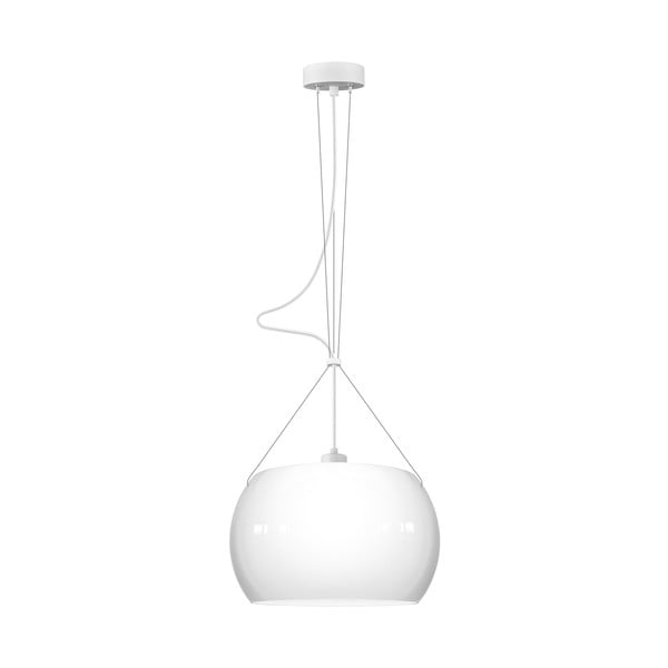 Bílé závěsné svítidlo Sotto Luce Momo Glossy, ⌀ 33 cm