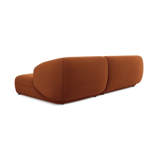 Oranžová sametová rohová pohovka (pravý roh) Moana – Makamii-image-4