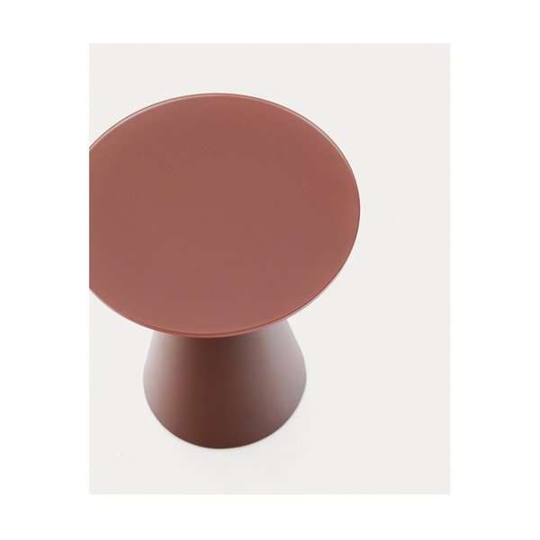 Kulatý odkládací stolek se skleněnou deskou ø 30 cm Wilshire – Kave Home-image-2