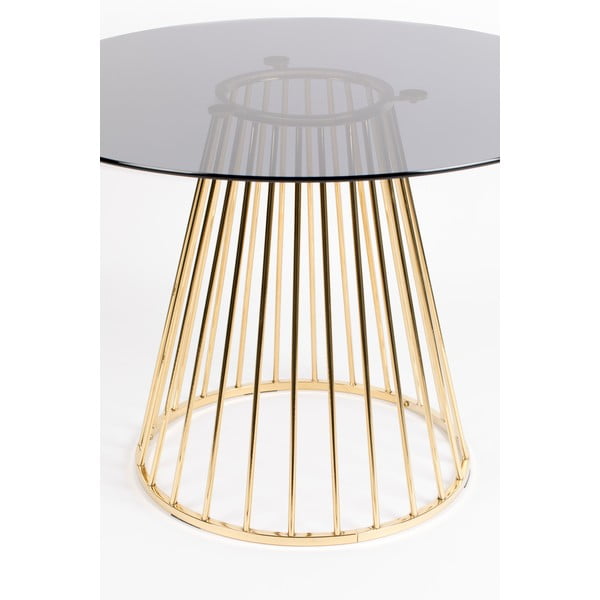 Kulatý jídelní stůl se skleněnou deskou ø 104 cm Floris – White Label-image-2