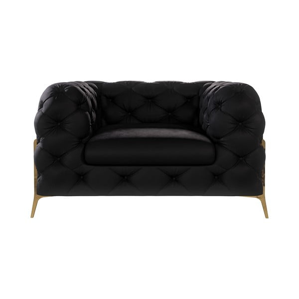 Černé sametové křeslo Chelsea Bis – Ropez-image-2