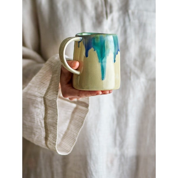 Modrý/béžový hrnek z kameniny 450 ml Yori – Bloomingville-image-1