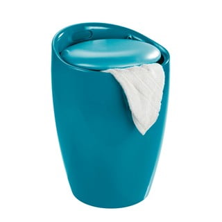 Modrý koš na prádlo a taburetka v jednom Wenko Candy Look, 20 l