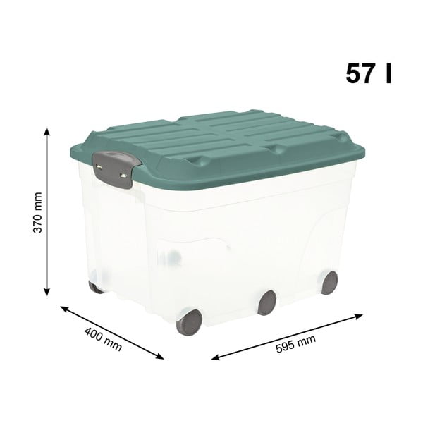 Plastový úložný box s víkem Roller - Rotho-image-3