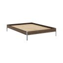 Hnědá dvoulůžková postel z borovicového dřeva s roštem 140x200 cm Core – Karup Design