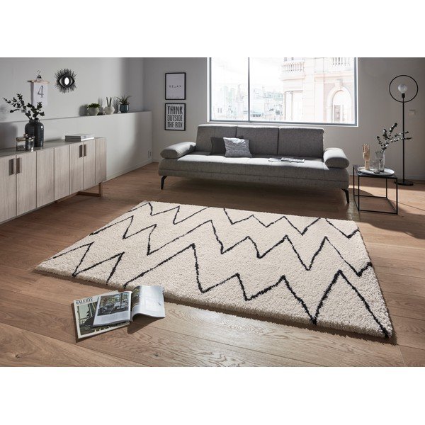 Béžovo-černý koberec Mint Rugs Jara, 200 x 290 cm-image-1