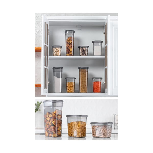 Plastové dózy v sadě 18 ks na potraviny Fresco – Hermia-image-3