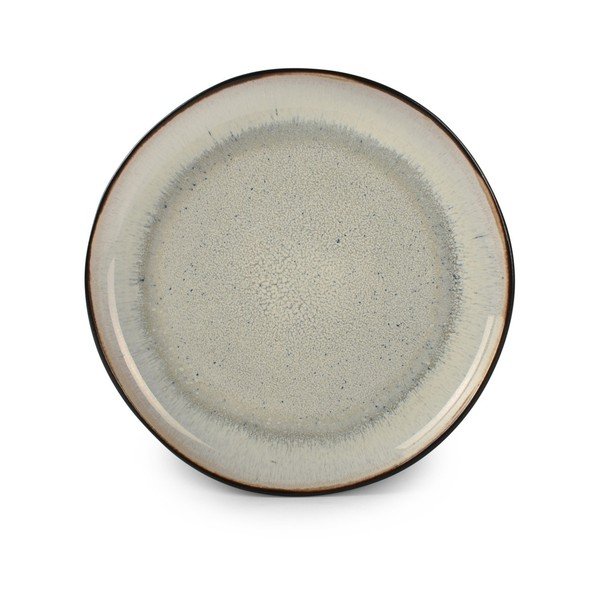 Černý/béžový dezertní  talíř z kameniny ø 21,5 cm Lunar – Salt&Pepper