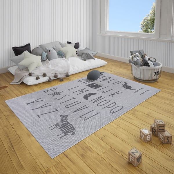 Šedý dětský koberec Ragami Letters, 80 x 150 cm-image-3