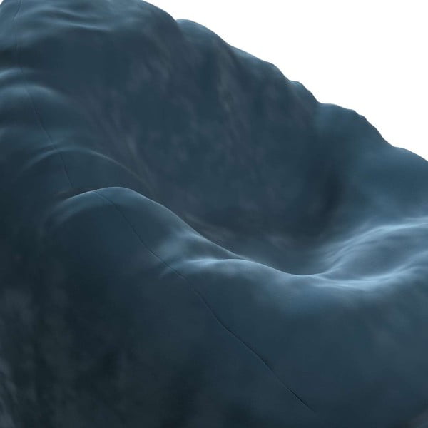 Modrý sedací vak Posh Velvet - Yellow Tipi-image-1