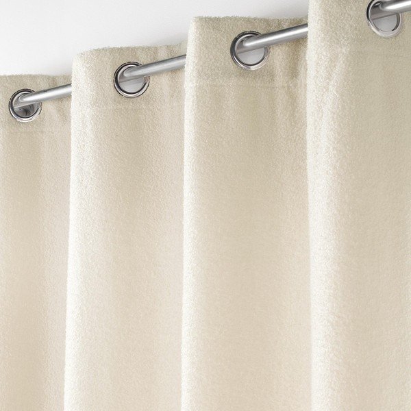 Krémový závěs z materiálu bouclé 140x240 cm Wooly – douceur d'intérieur-image-1
