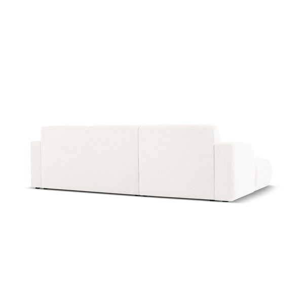 Bílá rohová pohovka z textilie bouclé (levý roh) Molino – Micadoni Home-image-3