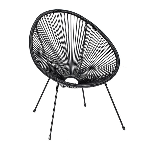 Černé kovové/plastové zahradní křeslo Avocado Comfort – Bonami Selection-image-3