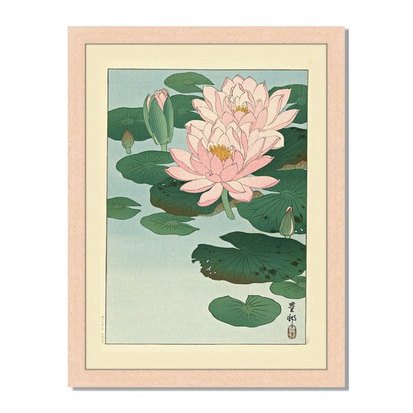 Obraz v rámu Liv Corday Asian Waterlily, 30 x 40 cm