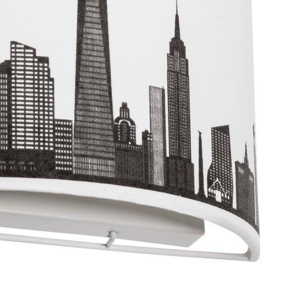 Černo-bílé nástěnné svítidlo SULION Skyline-image-1