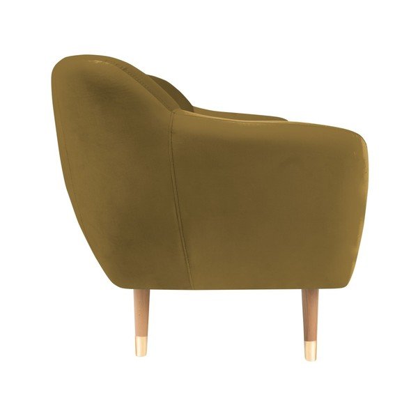 Sametová pohovka ve zlaté barvě Mazzini Sofas Benito, 158 cm-image-3
