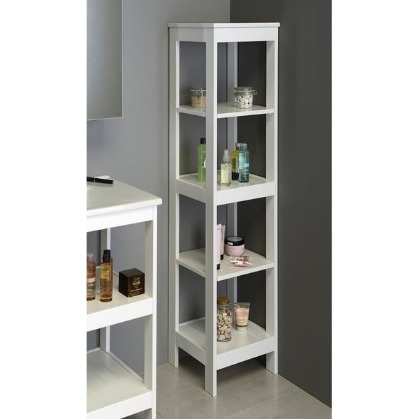 Bílý koupelnový regál 36x86,5 cm Etide – Sapho-image-1