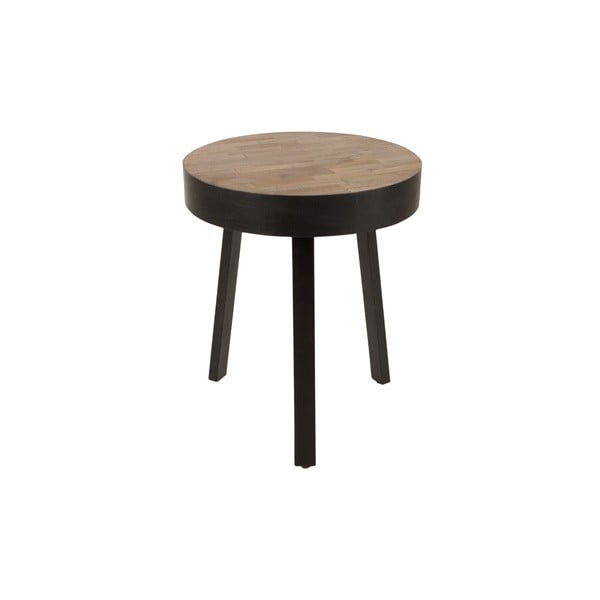 Odkládací stolek z teakového dřeva White Label Suri Round