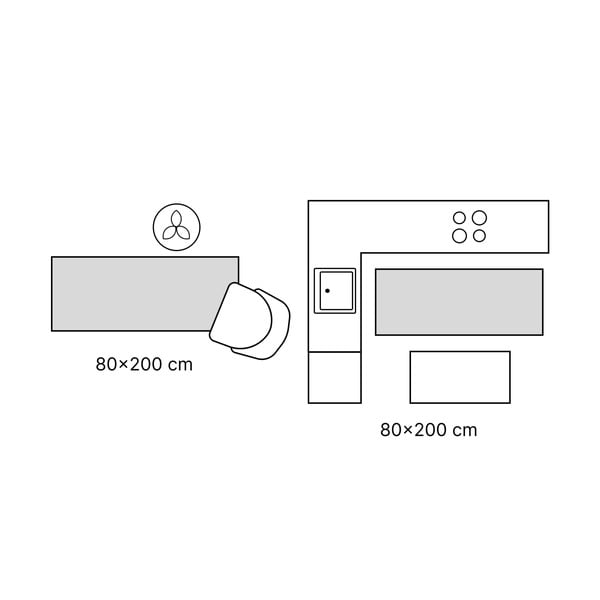 Růžový/slonovinový pratelný běhoun 80x200 cm Pink Garden – Vitaus-image-3