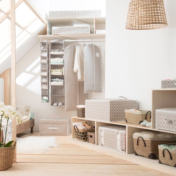 Béžový závěsný organizér s 9 přihrádkami Compactor, šířka 15 cm-image-4