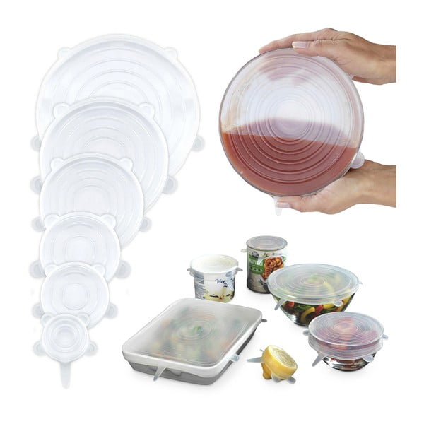 Silikonová univerzální víčka na potraviny v sadě – Maximex-image-4