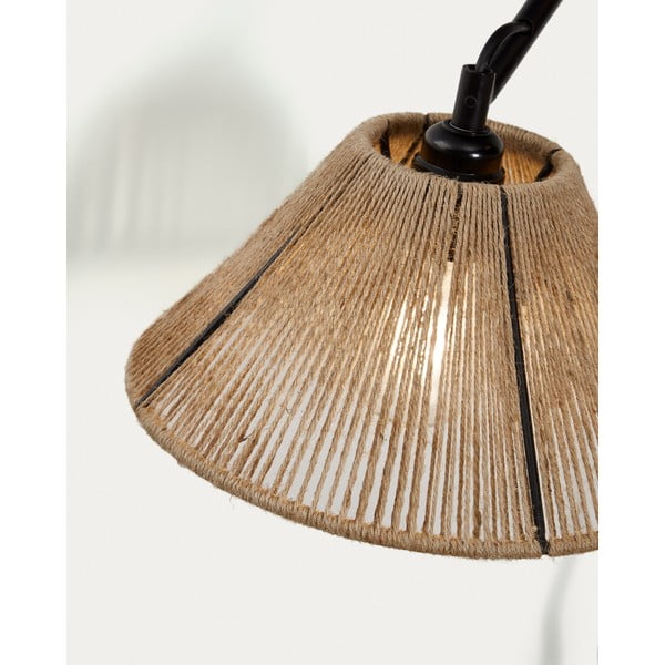 Černé/v přírodní barvě nástěnné svítidlo Pontos – Kave Home-image-1