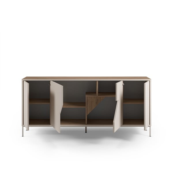 Komoda v dekoru dubu v krémovo-přírodní barvě 180x80x40 cm Lilou – Marckeric-image-4