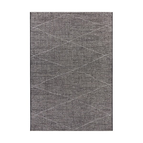 Antracitově šedý koberec vhodný do exteriéru Elle Decoration Curious Blois, 77 x 150 cm