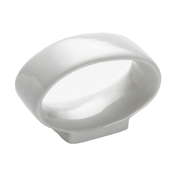 Bílý porcelánový kroužek na ubrousky Maxwell & Williams Basic