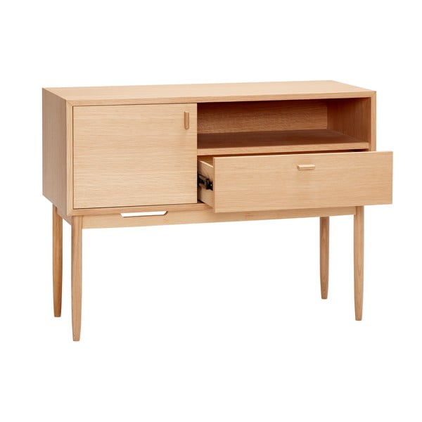 Vysoká komoda v dekoru dubu v přírodní barvě 100x75 cm Cube – Hübsch-image-2