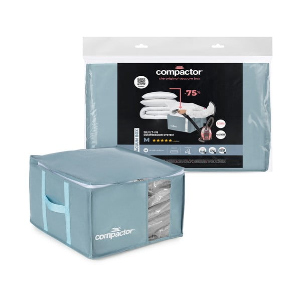 Vakuový plastový úložný box na oblečení 42x40x25 cm Blue Edition – Compactor-image-4