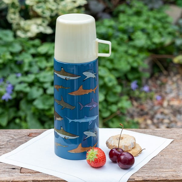 Modrá dětská termoska 350 ml Sharks – Rex London-image-1