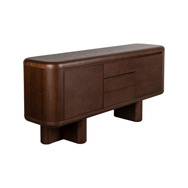 Komoda v dekoru jasanu v tmavě přírodní barvě 160x72x40 cm Herman – Dutchbone-image-3