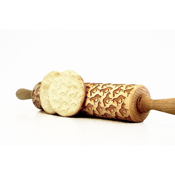 Dřevěný embosovaný váleček na těsto Valek Unicorns-image-2