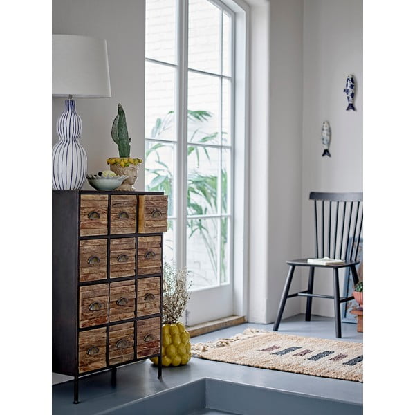 Černo-hnědá kovová komoda 60,5x92x33,5 cm Matteo – Bloomingville-image-1