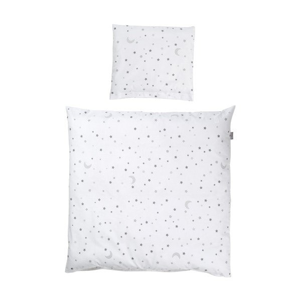 Bílé bavlněné dětské povlečení do postýlky 80x80 cm Sternenzauber – Roba