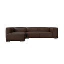 Tmavě hnědá kožená rohová pohovka (levý roh) Madame – Windsor & Co Sofas