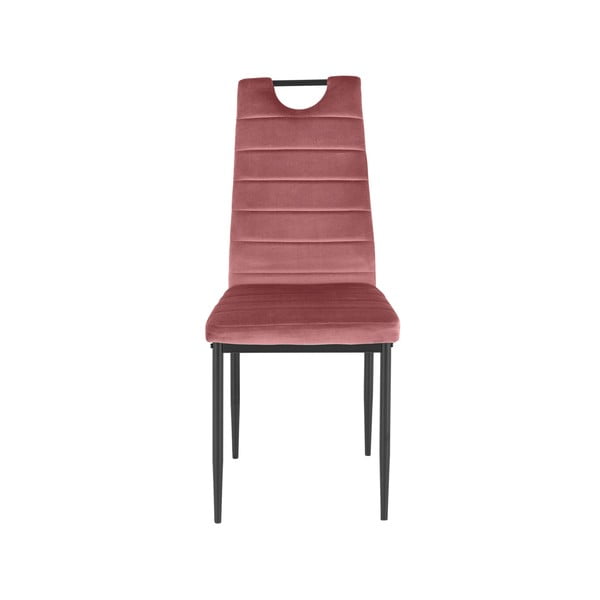 Tmavě růžové sametové jídelní židle v sadě 2 ks Mandy – Støraa-image-1