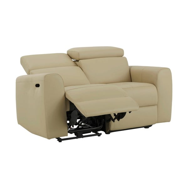 Bílá pohovka z imitace kůže 158 cm Capena – Støraa-image-1