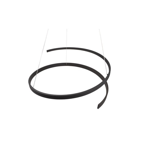 Černé LED závěsné svítidlo s hlasovým ovládáním/s ovládáním pomocí mobilní aplikace s kovovým stínidlem ø 75 cm Cinardi – CINQUE-image-1