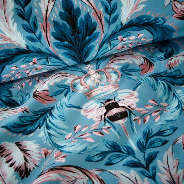 Modré povlečení na jednolůžko 135x200 cm Bridgerton – Catherine Lansfield-image-3