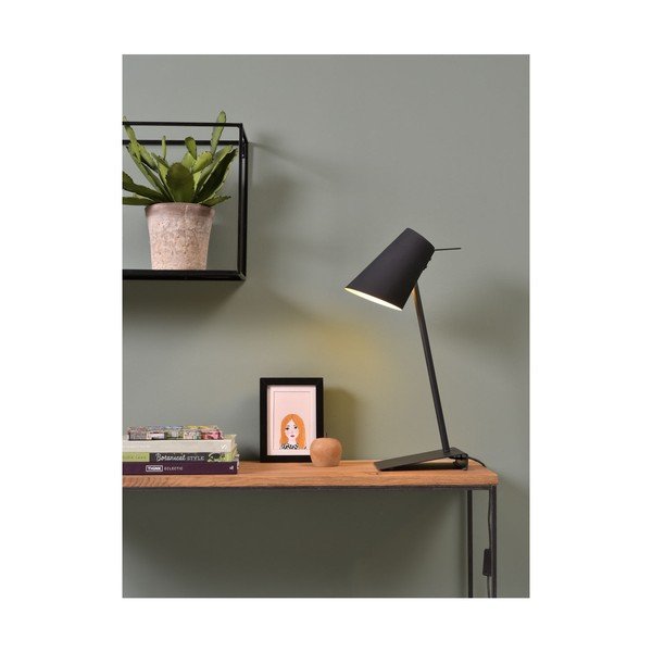 Černá stolní lampa s kovovým stínidlem (výška 54 cm) Cardiff – it's about RoMi-image-3