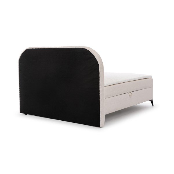 Bílá boxspring postel s úložným prostorem 140x200 cm Ornes – Ropez-image-4