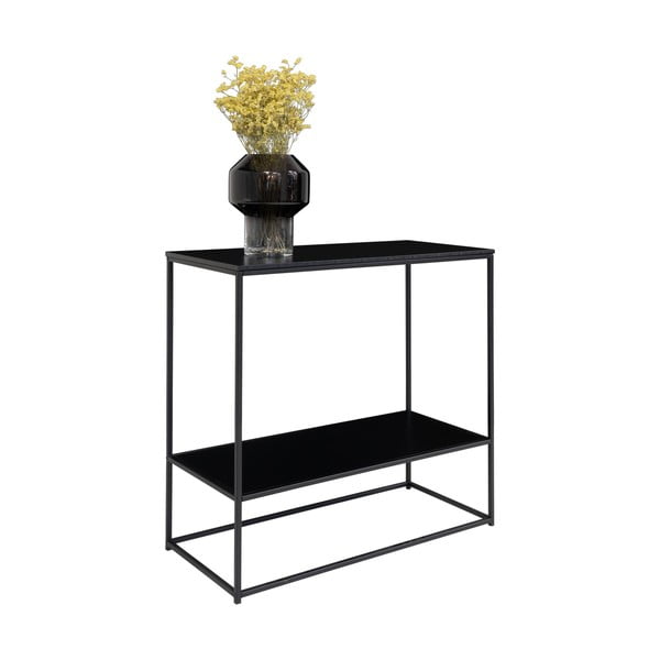 Černý konzolový stolek s černou deskou 80x36 cm Vita – House Nordic-image-2
